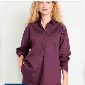 Oversized Button-Down Boyfriend Shirt